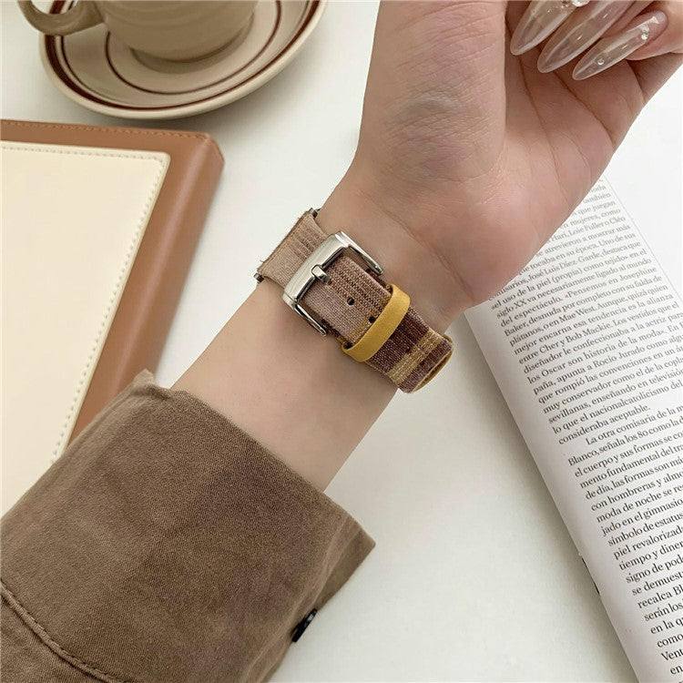 Plaid Woolen Strap for Apple Watch Series 10 42mm  /  9 8 7 41mm  /  SE (2023) SE (2022) SE 6 5 4 40mm  /  3 2 1 38mm - Style 6