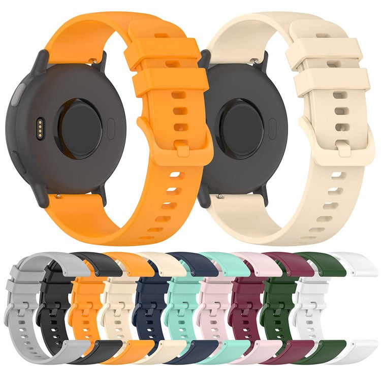 For Garmin Approach S50 / vivoactive 5 Silicone Watch Band 20mm Quick Release Replacement Strap - Grey