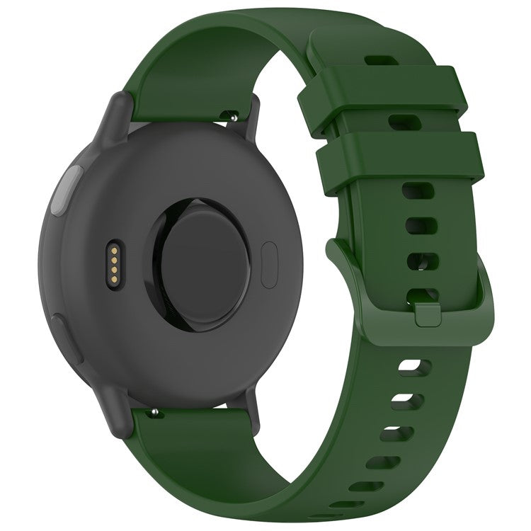 For Garmin Approach S50 / vivoactive 5 Silicone Watch Band 20mm Quick Release Replacement Strap - Army Green