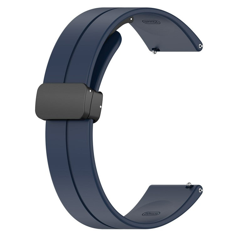 Watch Band for Xiaomi Redmi Watch 5 Active / Watch 5 Lite / Huawei Watch GT 5 46mm Universal 22mm Silicone Strap - Midnight Blue