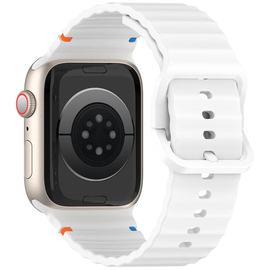 KALEBOL Silicone Strap for Apple Watch Series 10 46mm / Ultra 2 / Ultra 49mm / 9 8 7 45mm / SE (2023) SE (2022) SE 6 5 4 44mm / 3 2 1 42mm Band - White