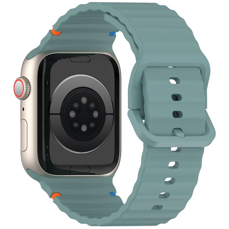 KALEBOL Silicone Strap for Apple Watch Series 10 42mm / 9 8 7 41mm / SE (2023) SE (2022) SE 6 5 4 40mm / 3 2 1 38mm Band - Green