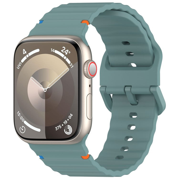 KALEBOL Silicone Strap for Apple Watch Series 10 42mm / 9 8 7 41mm / SE (2023) SE (2022) SE 6 5 4 40mm / 3 2 1 38mm Band - Green