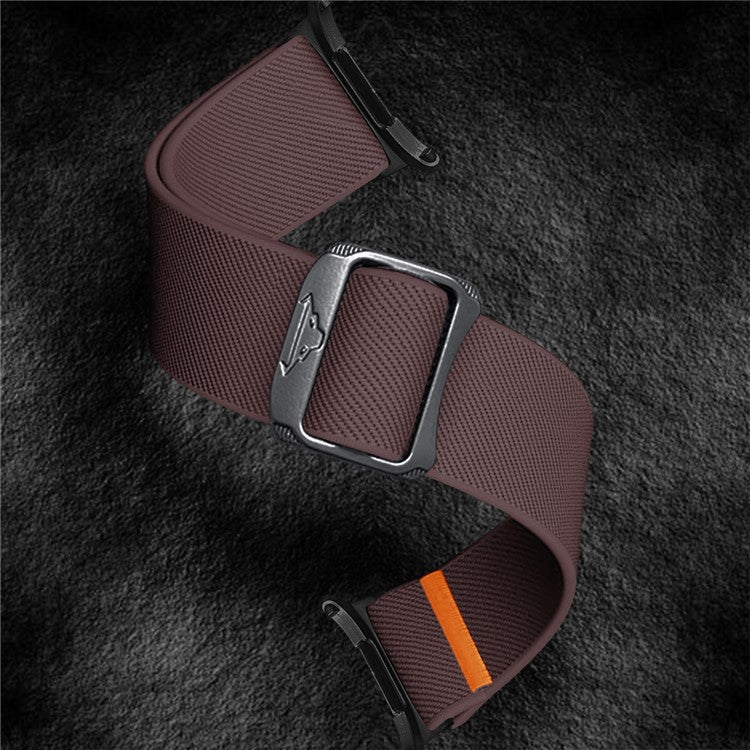 KALEBOL Nylon Strap for Samsung Galaxy Watch Ultra 47mm Elastic Band with Bull Head Buckle - Purple
