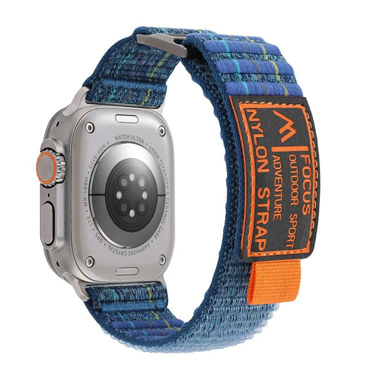 KALEBOL Nylon Sport Band for Apple Watch Series 10 42mm / 9 8 7 41mm / SE (2023) SE (2022) SE 6 5 4 40mm / 3 2 1 38mm - Dark Blue
