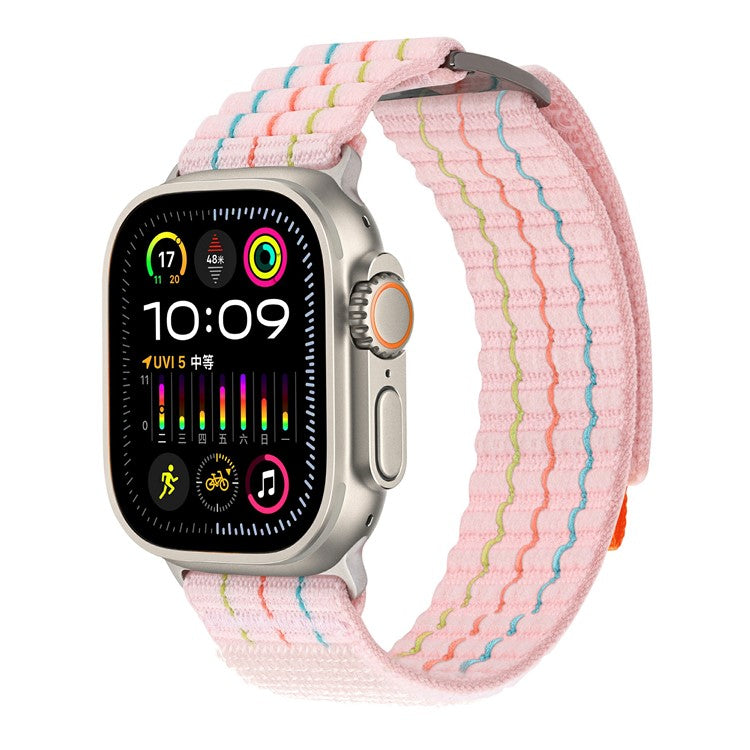 KALEBOL Nylon Sport Band for Apple Watch Series 10 42mm / 9 8 7 41mm / SE (2023) SE (2022) SE 6 5 4 40mm / 3 2 1 38mm - Pink