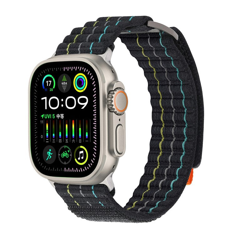 KALEBOL Nylon Sport Band for Apple Watch Series 10 42mm / 9 8 7 41mm / SE (2023) SE (2022) SE 6 5 4 40mm / 3 2 1 38mm - Black