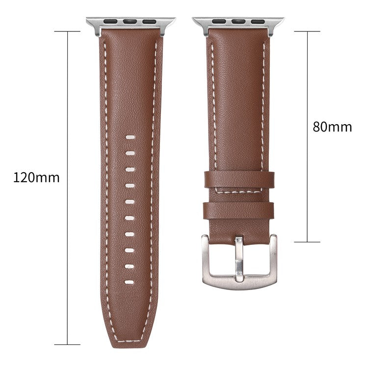 For Apple Watch Series 10 42mm  /  9 8 7 41mm  /  SE (2023) SE (2022) SE 6 5 4 40mm  /  3 2 1 38mm Flat Textured Watch Strap - Black
