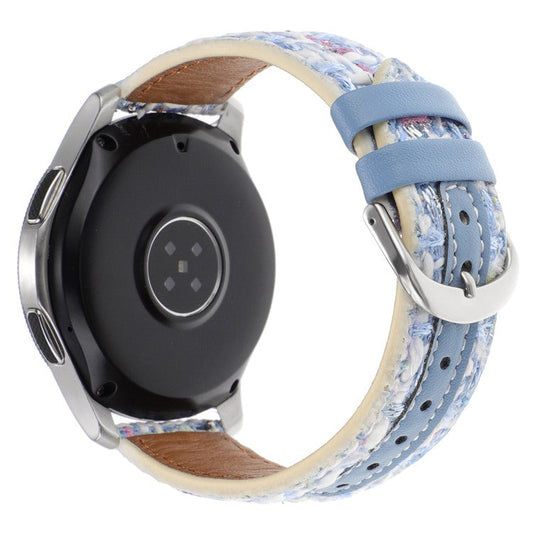 For Huawei Watch GT 5 46mm / Watch 4 / 4 Pro Replacement Strap 22mm Woolen+PU Watch Band - Blue