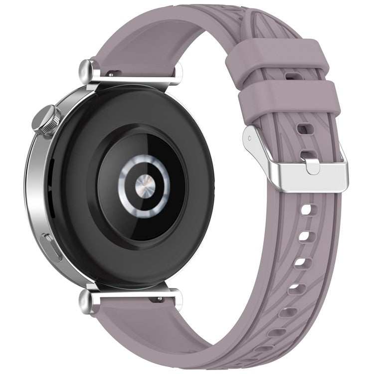 For Huawei Watch GT 5 Pro 42mm  /  GT 5 41mm  /  GT 4 41mm Watch Strap 18mm Textured Silicone Band - Purple