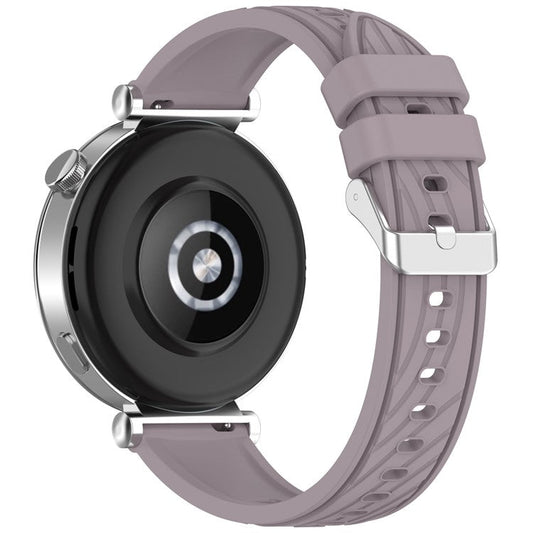 For Huawei Watch GT 5 Pro 42mm  /  GT 5 41mm  /  GT 4 41mm Watch Strap 18mm Textured Silicone Band - Purple