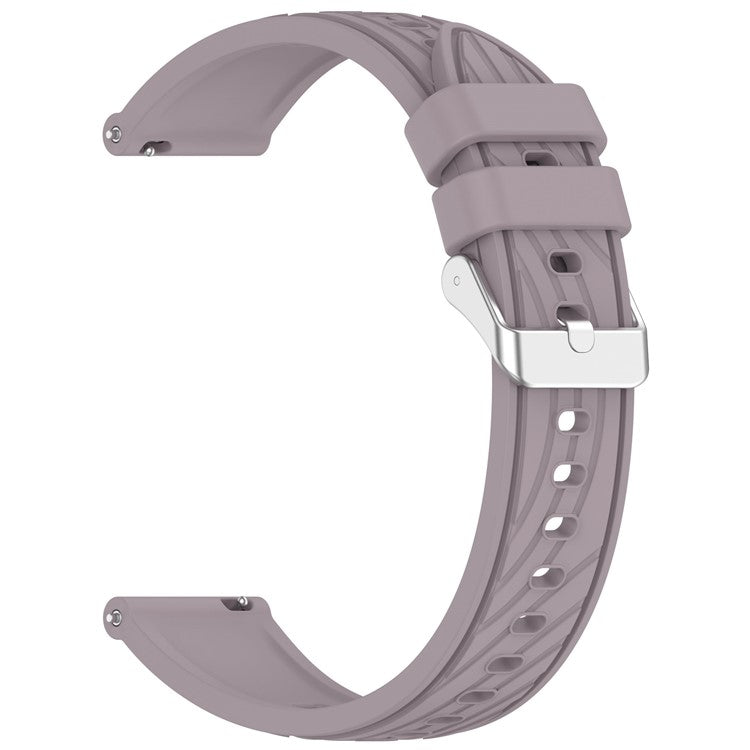 For Huawei Watch GT 5 Pro 42mm  /  GT 5 41mm  /  GT 4 41mm Watch Strap 18mm Textured Silicone Band - Purple