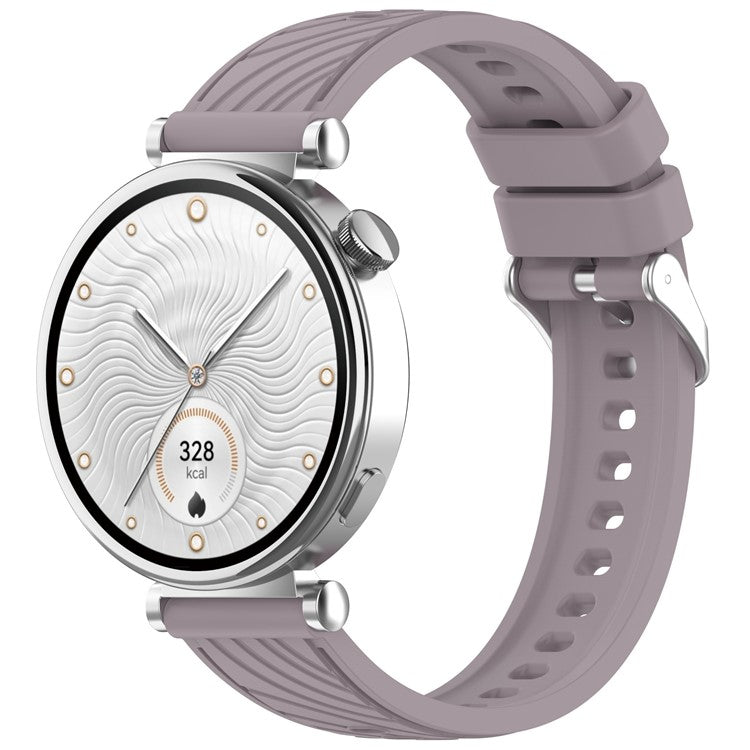For Huawei Watch GT 5 Pro 42mm  /  GT 5 41mm  /  GT 4 41mm Watch Strap 18mm Textured Silicone Band - Purple