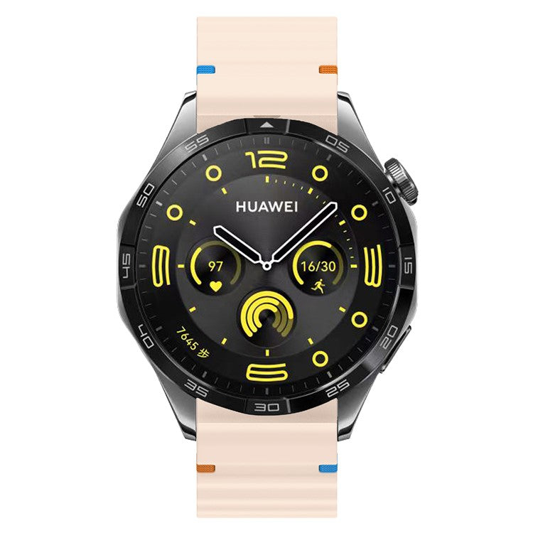 22mm Silicone Band for Xiaomi Watch S4 Sport / Redmi Watch 5 Active Wave Design Watch Strap - Pink