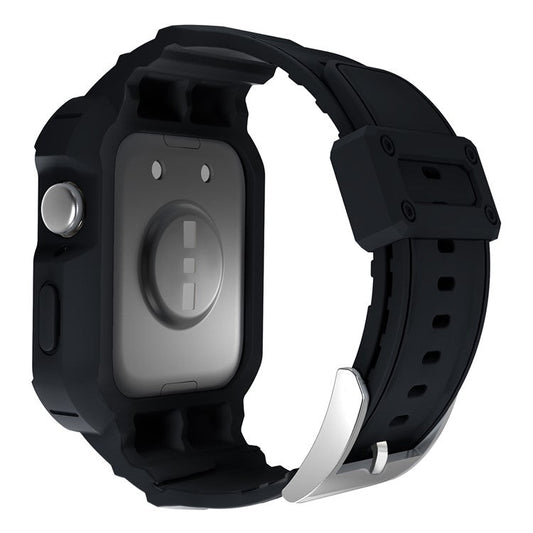 For Huawei Watch Fit 3 Strap Soft TPU Wrist Band with Integrated Watch Case - Black