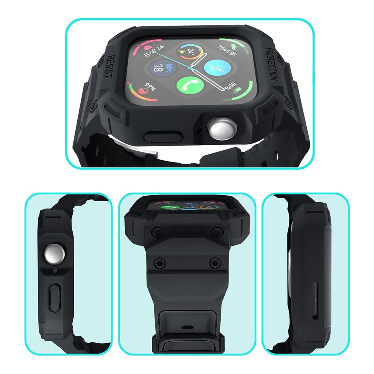 For Huawei Watch Fit 3 Strap Soft TPU Wrist Band with Integrated Watch Case - Black