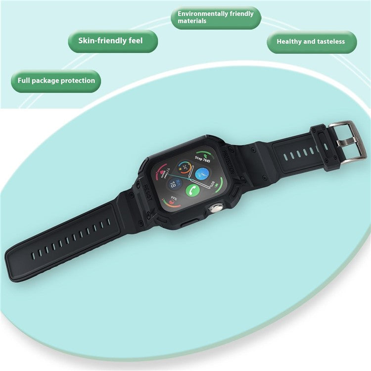 For Huawei Watch Fit 3 Strap Soft TPU Wrist Band with Integrated Watch Case - Black