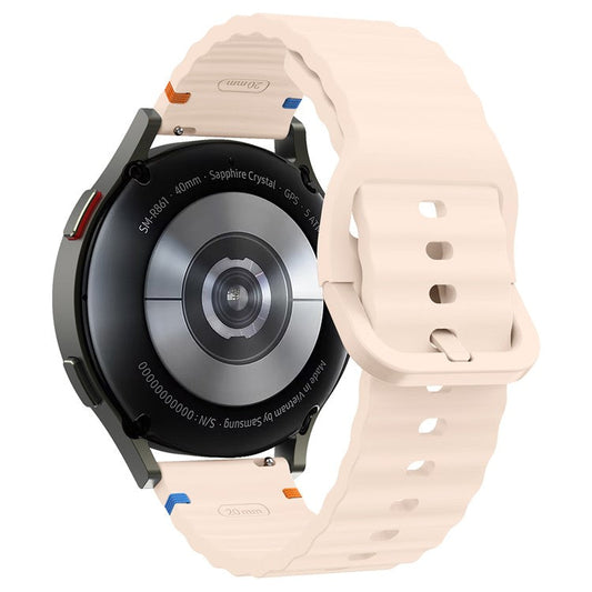 20mm Silicone Band for GarminActive 5 / Garmin vivoactive 5 / Venu Sq Wave Design Watch Strap - Pink