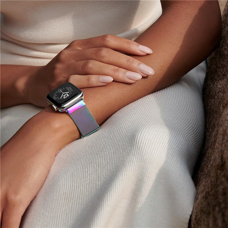 For Apple Watch 10 46mm / Ultra 2  /  Ultra 49mm / 9 8 7 45mm / SE (2023) SE (2022) SE 6 5 4 44mm / 3 2 1 42mm Metal Strap Watchband - Multi-color