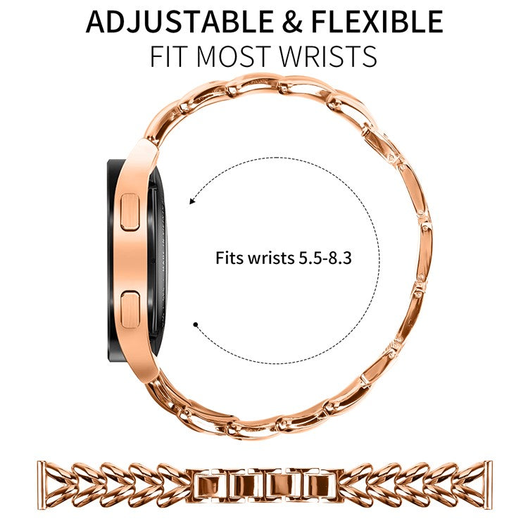 Zinc Alloy Watch Band for Huami Amazfit Pop Pro Twisted Metal Watch Strap Replacement - Rose Gold