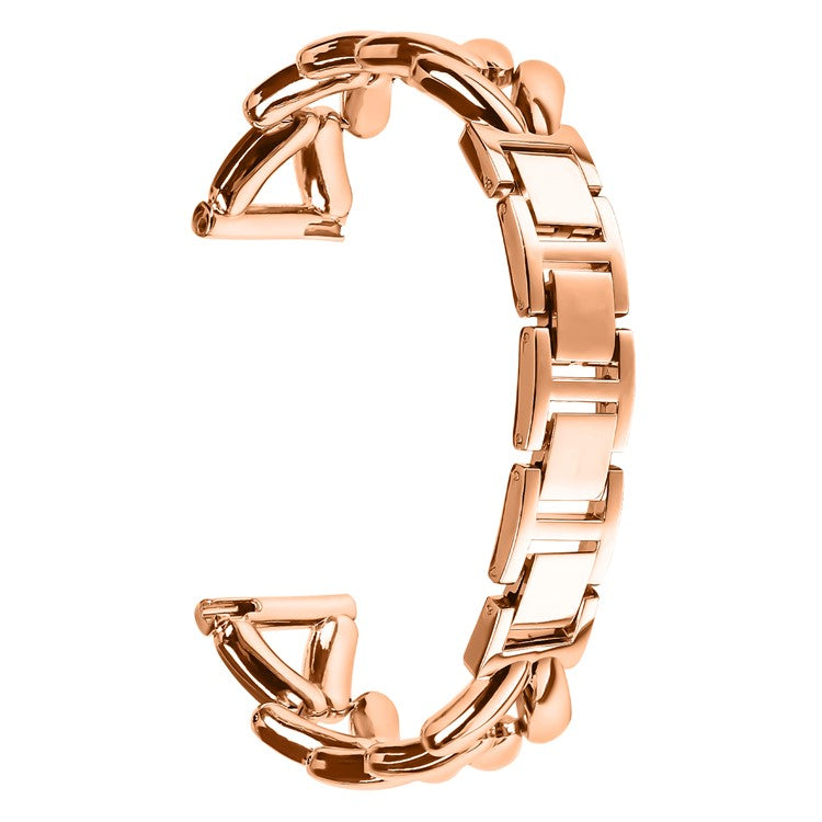 Zinc Alloy Watch Band for Huami Amazfit Pop Twisted Metal Watch Strap Replacement - Rose Gold