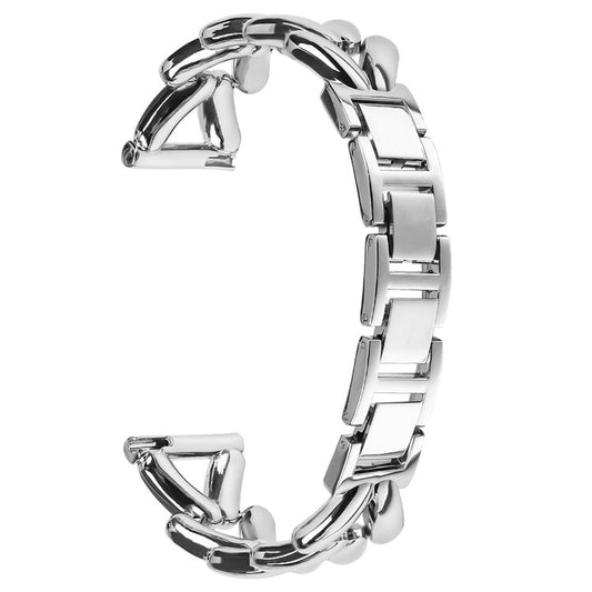 For Verizon Gizmo Watch 3 Bands Zinc Alloy Twisted Metal Watch Strap Replacement - Silver