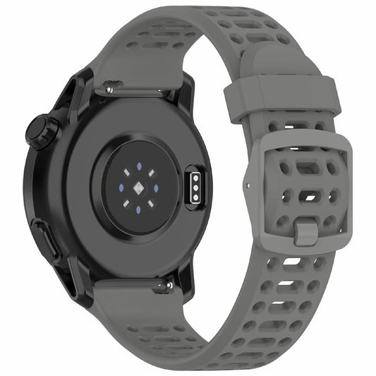 For Coros Pace 2  /  Apex 2  /  Apex 42mm Silicone Watch Band Solid Color 20mm Watch Strap - Dark Grey