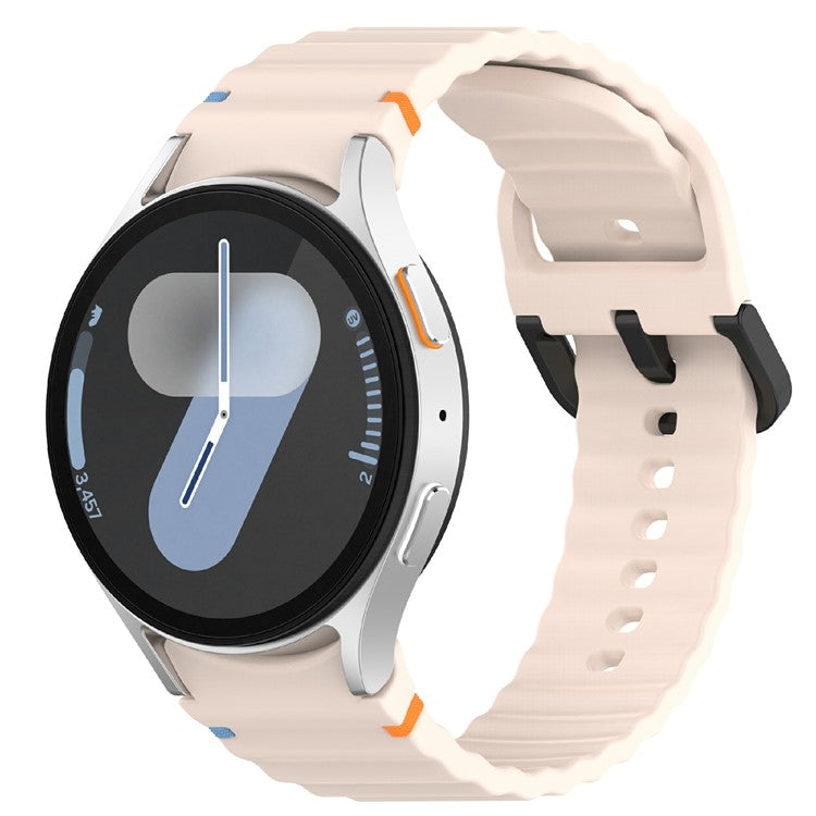 For Samsung Galaxy Watch7 44mm / 40mm / Watch FE 40mm / Watch6 40mm / 44mm Replacement Band Silicone Watch Strap - Pink