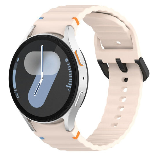 For Samsung Galaxy Watch7 44mm / 40mm / Watch FE 40mm / Watch6 40mm / 44mm Replacement Band Silicone Watch Strap - Pink