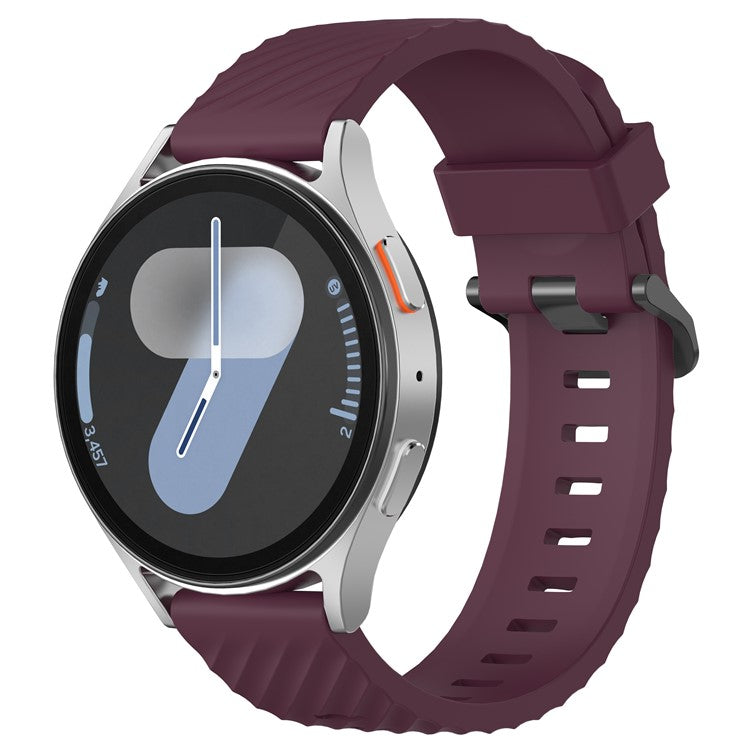 For Samsung Galaxy Watch3 45mm / Galaxy Watch 46mm Watch Strap 22mm Silicone Watch Band - Wine Red