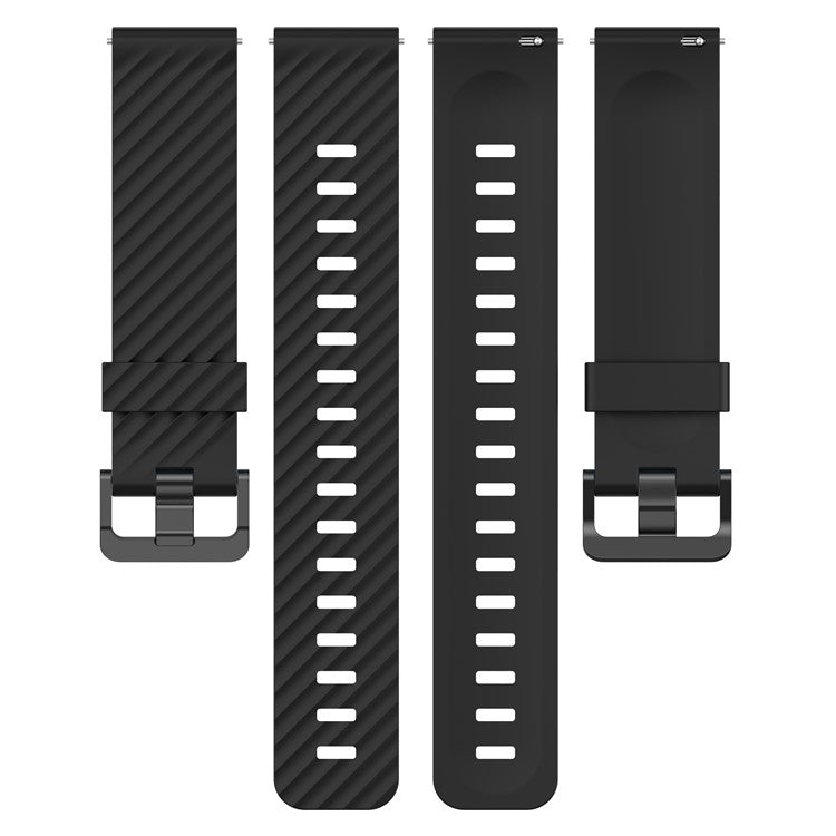 For Samsung Galaxy Watch3 45mm / Galaxy Watch 46mm Watch Strap 22mm Silicone Watch Band - Wine Red