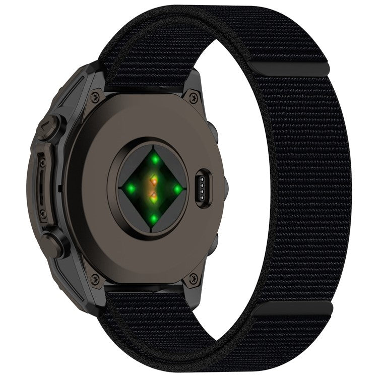 For Garmin Fenix 8 47mm / Garmin Fenix 7 / 6 / 5 Watch Strap Nylon Adjustable Wristband Strap - Black