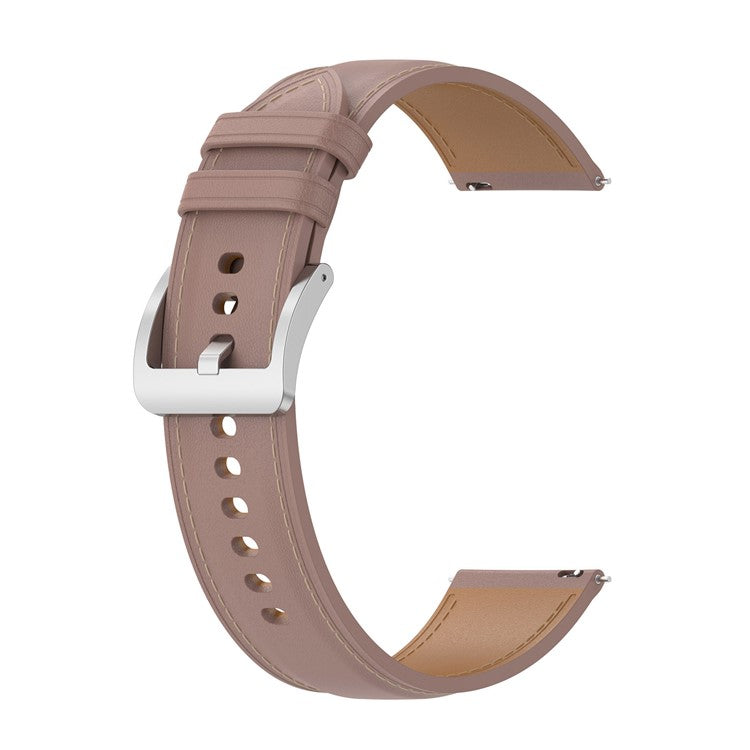 20mm Watch Band for Huami Amazfit Active / GTR Mini / Bip 3 / Bip 3 Pro Genuine Cow Leather Strap with Quick Release Connector - Deep Pink