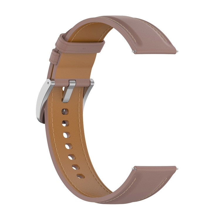 20mm Watch Band for Huami Amazfit Active / GTR Mini / Bip 3 / Bip 3 Pro Genuine Cow Leather Strap with Quick Release Connector - Deep Pink