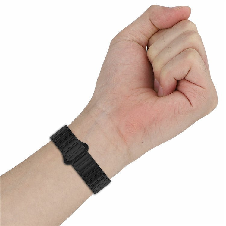 20mm Silicone Band for Garmin Fenix 8 43mm / Descent MK3 / MK3i / Fenix 7S Quick Release Magnetic Watch Strap - Pink+Starlight