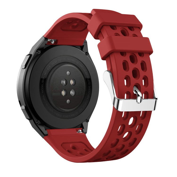 22MM Soft Silicone Watch Band Strap Replacement for Huawei Watch GT 2e - Red