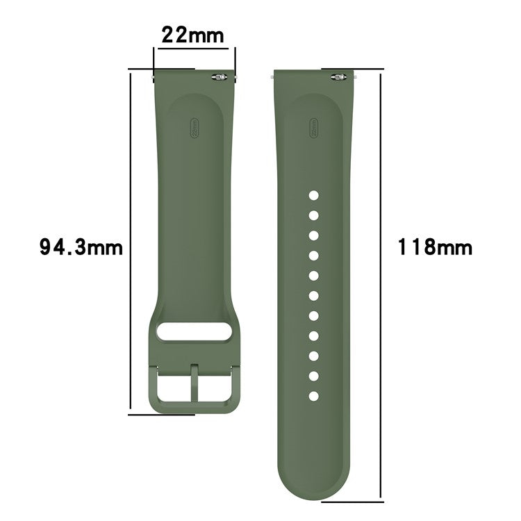 For Xiaomi Redmi Watch 5 Lite Band Waterproof Sweatproof Soft Silicone Sport Strap - Lime