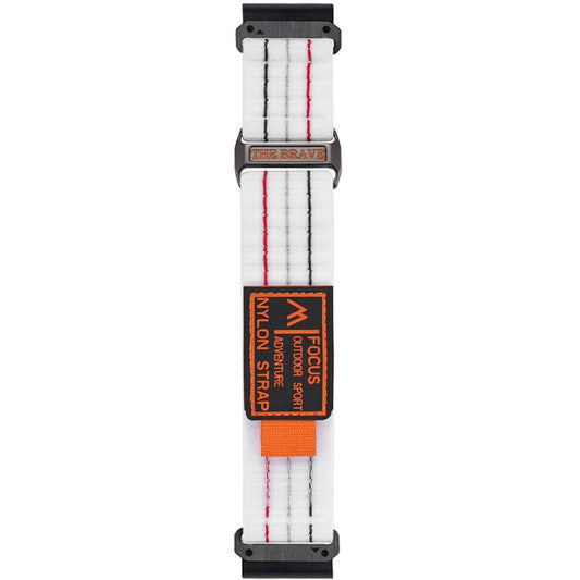22mm Watch Band for Garmin Fenix 8 47mm / Fenix E 47mm / Quatix 7 Pro Magic Tape Nylon Strap - White
