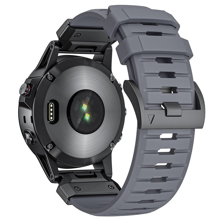 26mm Fluorubber Strap for Garmin Fenix 8 51mm / Enduro 3 / Instinct 2X Universal Watch Band - Grey