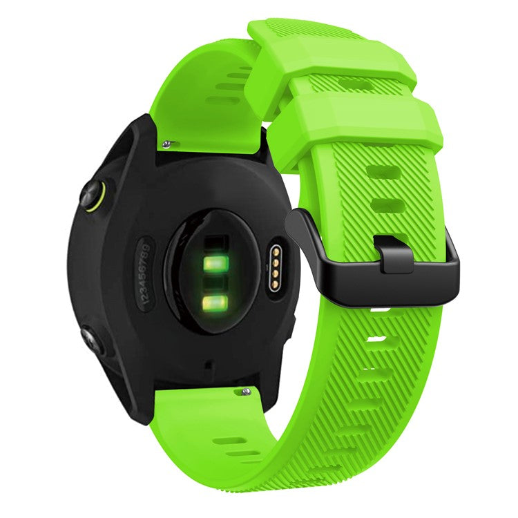Sport Style Silicone Smart Watch Strap for Garmin Forerunner 745 - Green