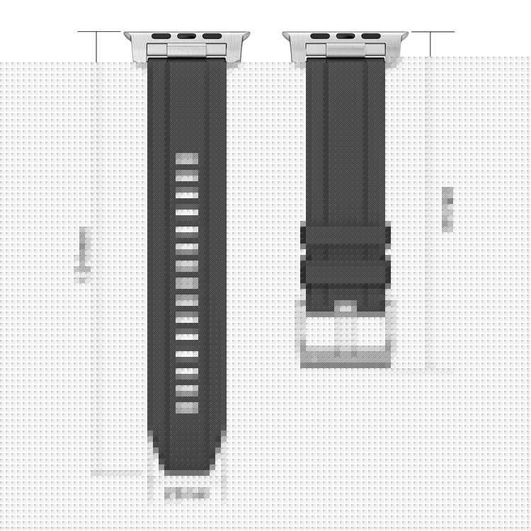 Silicone Strap for Apple Watch Series 10 46mm  /  Ultra 2 Ultra 49mm  /  Series 9 8 7 45mm  /  SE (2023) SE (2022) SE 6 5 4 44mm  /  3 2 1 42mm - Orange+Silver Connector