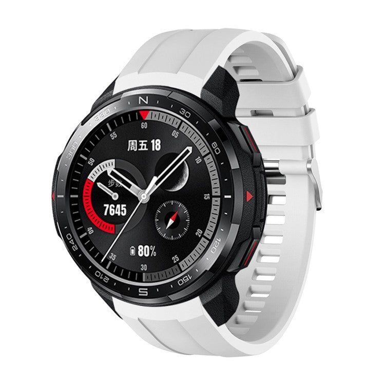 Sport Style Silicone Band Smart Watch Strap for Honor GS Pro - White