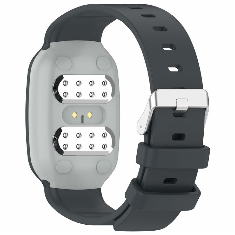 For EmeTerm Fashion Replacement Strap Soft Silicone Wristband - Dark Grey