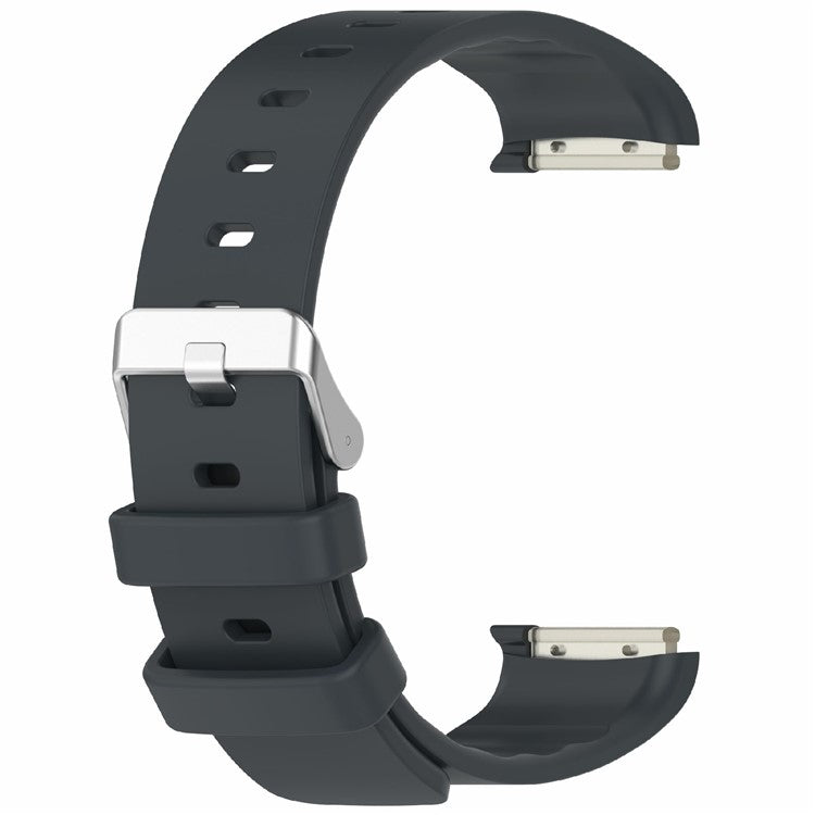For EmeTerm Fashion Replacement Strap Soft Silicone Wristband - Dark Grey