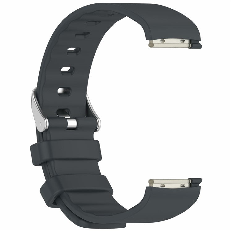 For EmeTerm Fashion Replacement Strap Soft Silicone Wristband - Dark Grey