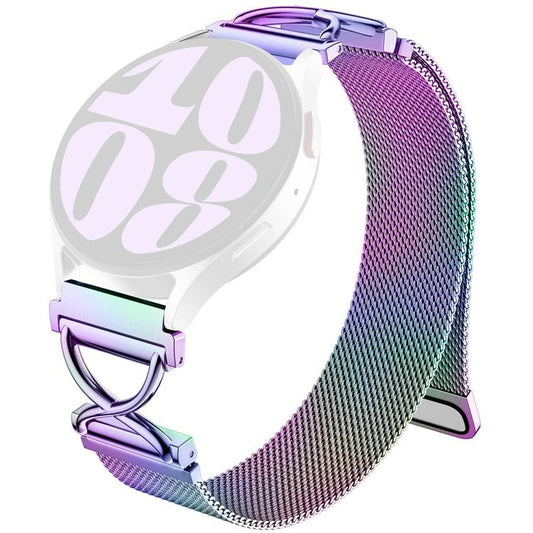 For Garmin Vivomove 3 / GarminMove 3 Milanese Band Electroplated Stainless Steel Magnetic Watch Strap with X-Shaped Connector - Multi-color