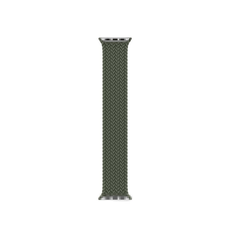 Elastic Nylon Watch Band Replacement Watch Strap 24mm for Apple Watch Ultra 49mm / Ultra 2 49mm / Series 9 45mm / SE (2023) 44mm / Series 8 / 7 45mm 6 / 5 / 4 / SE / SE (2022) 44mm, Series 3 / 2 / 1 42mm [Size: S] - Army Green