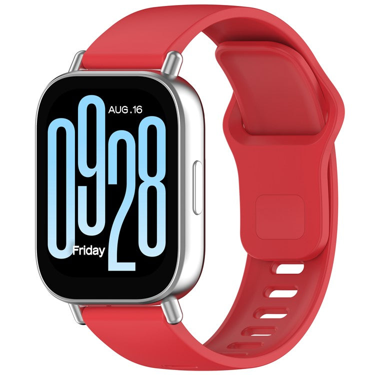 For Xiaomi Redmi Watch 5 Active Silicone Watch Band Colorful Buckle Wrist Strap - Red