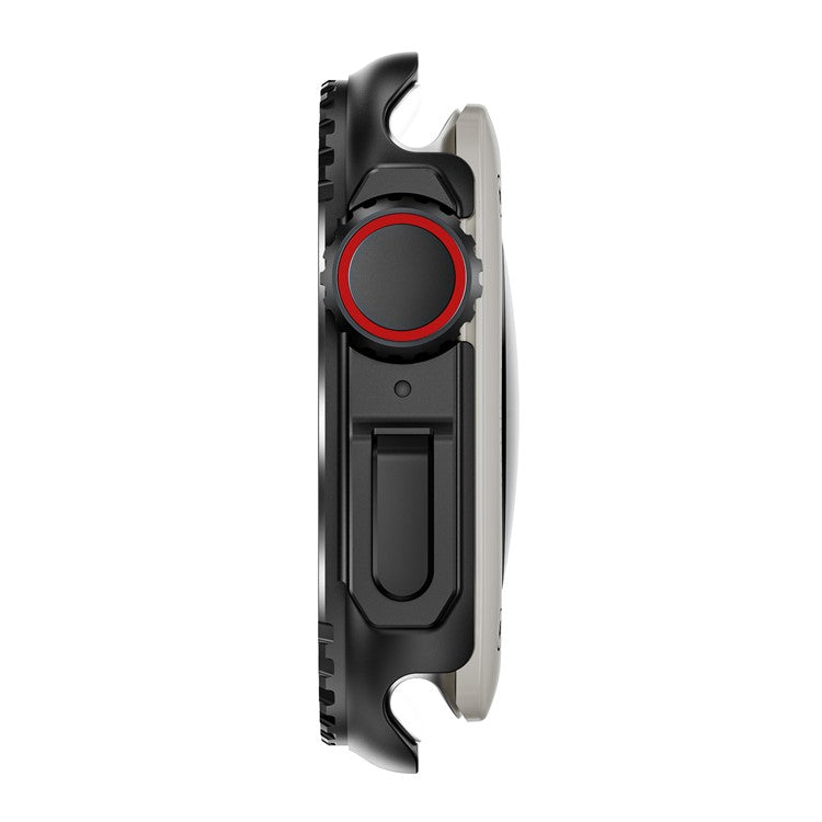 Metal Case for Apple Watch Series 9 / 8 / 7 45mm Sport Watch Protective Cover - Black