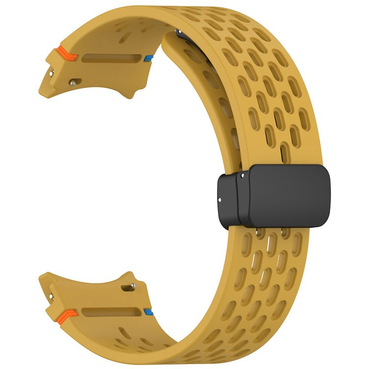 For Samsung Galaxy Watch7 / 6 / 5 / 4 / FE Replacement Band Adjustable Silicone Watch Strap - Yellow